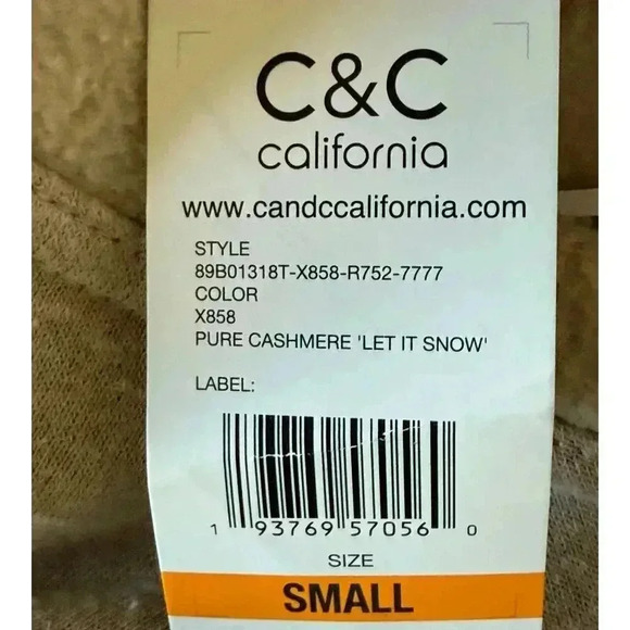 NWT C&C California Let it Snow Cozy Pullover Soft Fleece Embroidered S - Picture 5 of 9